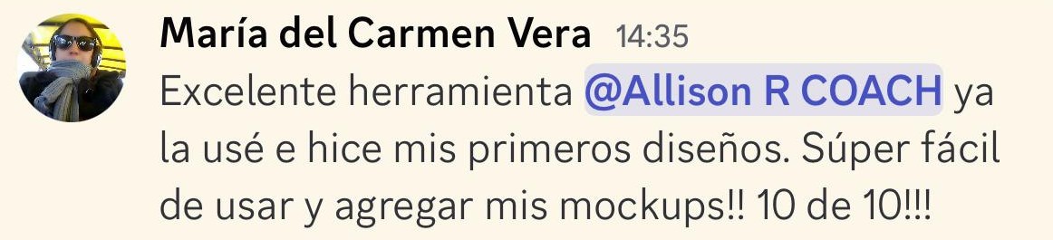 Testimonio de María del Carmen Vera sobre TurboMockups